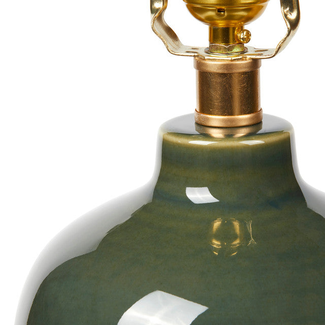 Jade Table Lamp, Olive Green