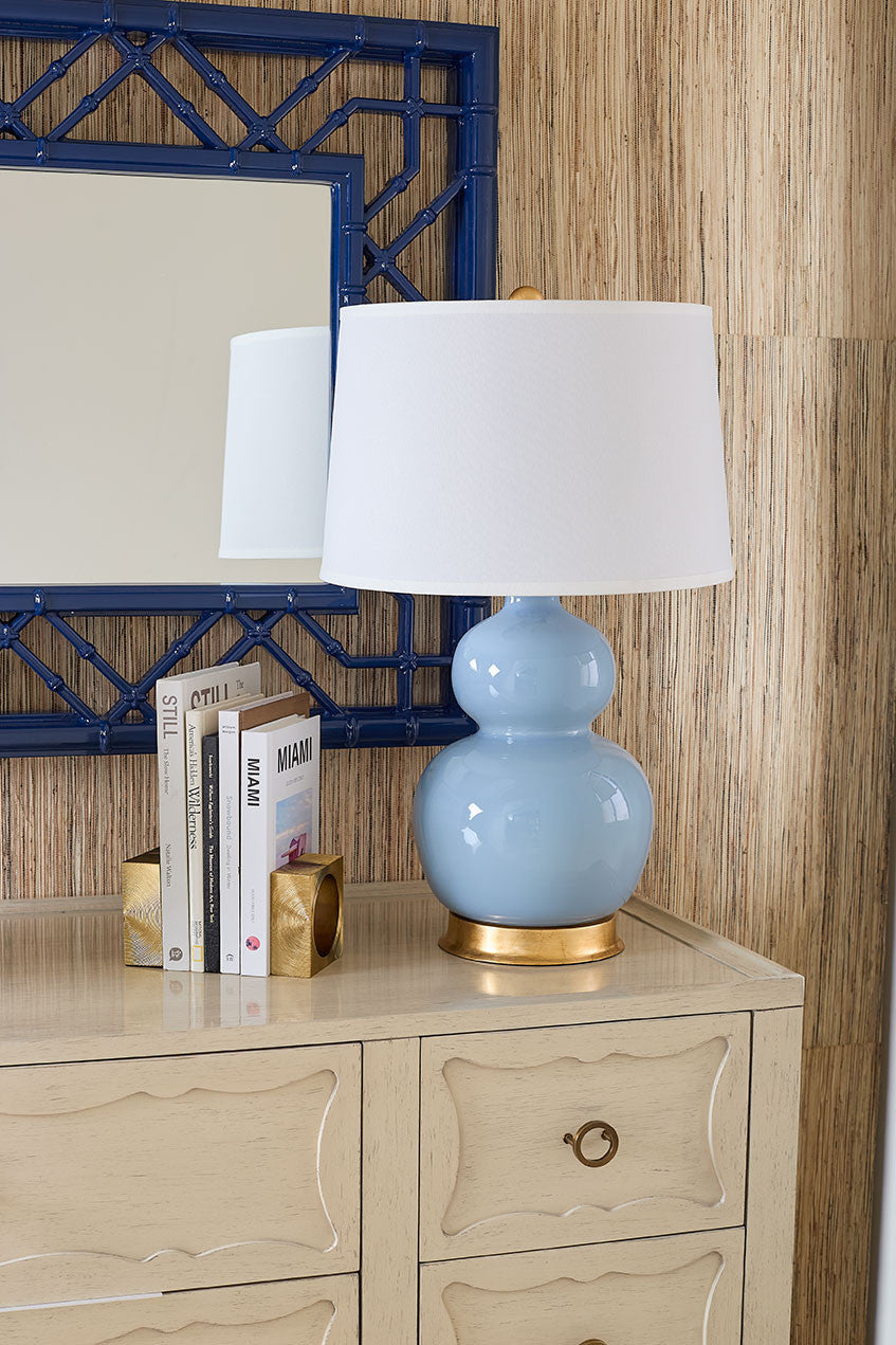 Jade Table Lamp, Periwinkle Blue