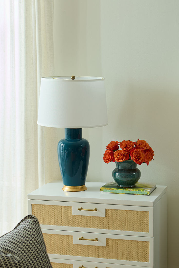 Kylie Table Lamp, Dark Teal