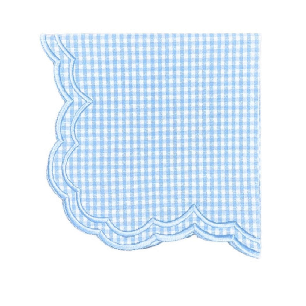 Bettina Blue Gingham Napkins, Set of 4
