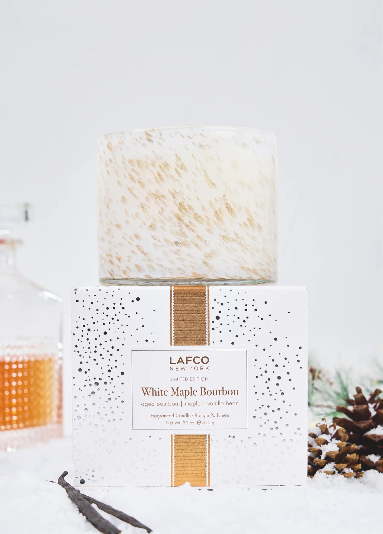 Lafco White Maple Bourbon 3-Wick Candle
