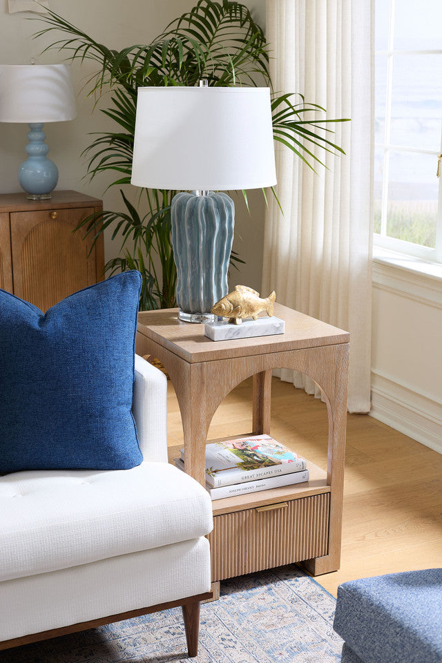 Malibu Table Lamp, Polar Mist