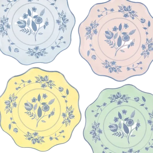 Vintage Botanical Paper Dinner Plates