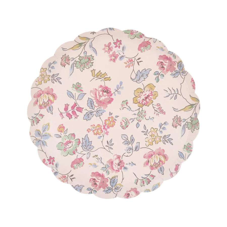 Pink Chintz Paper Side Plates
