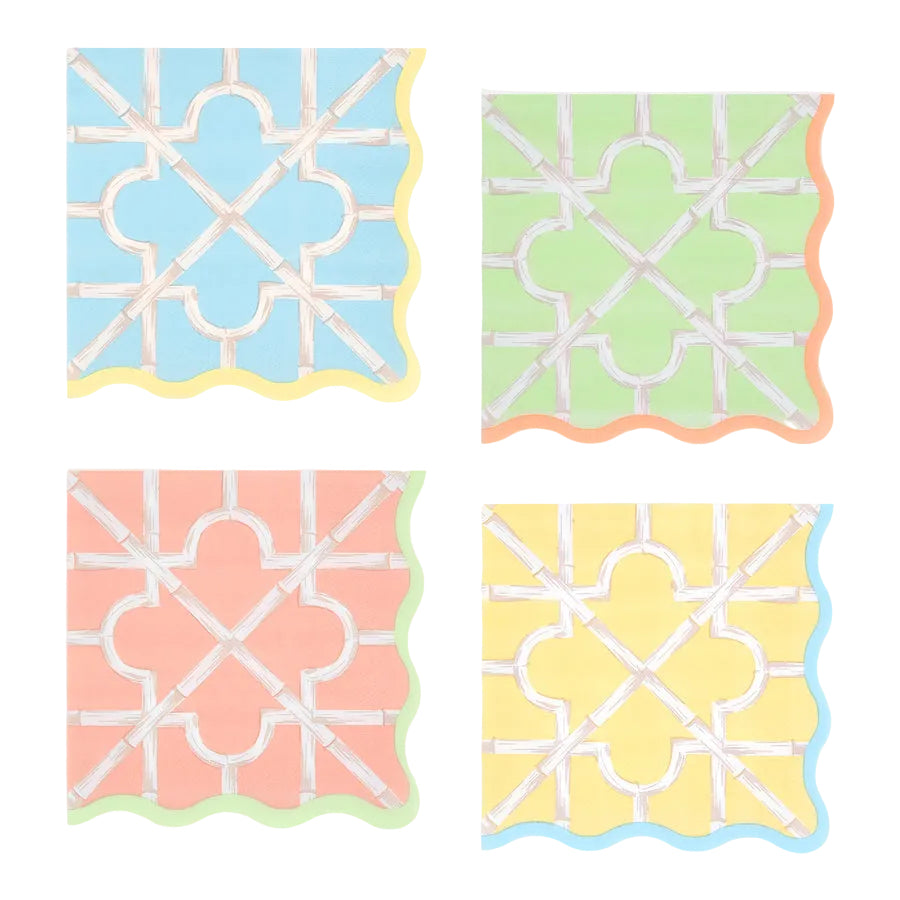 Bamboo Pattern Paper Cocktail Napkins