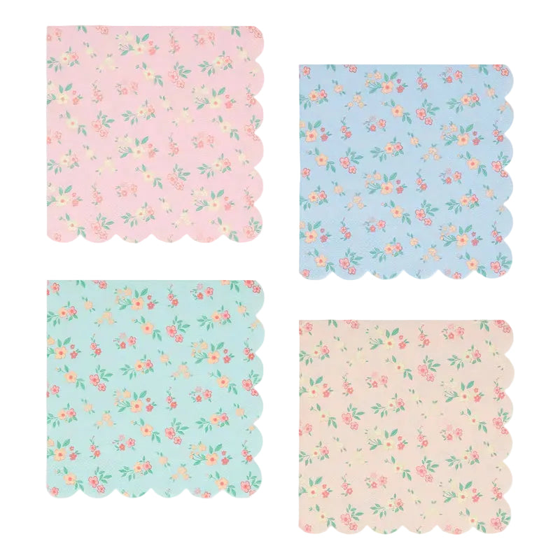 Vintage Ditsy Paper Cocktail Napkins