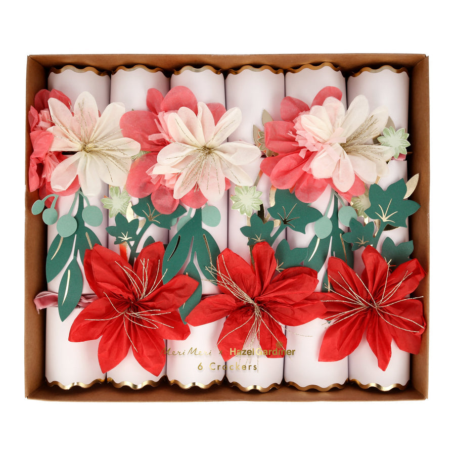 Hazel Gardiner Large Flower Crackers, Set of 6