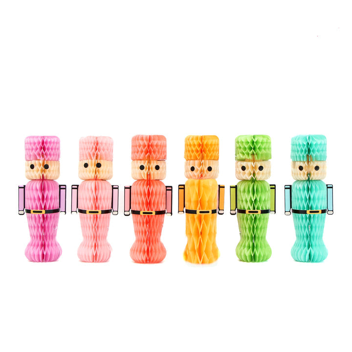 Preppy Honeycomb Nutcrackers, Set of 6