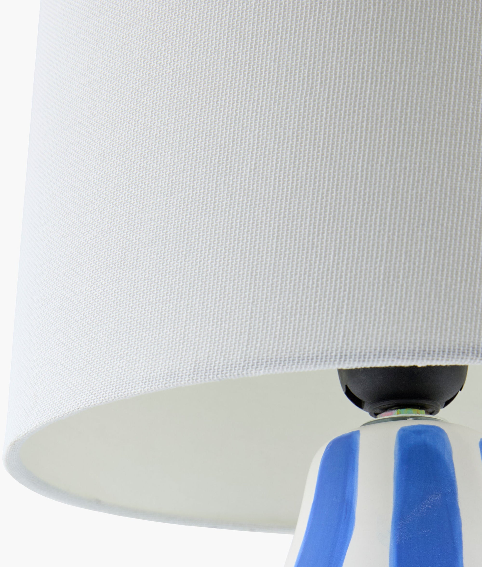 Nelda Petite Striped Lamp, Blue