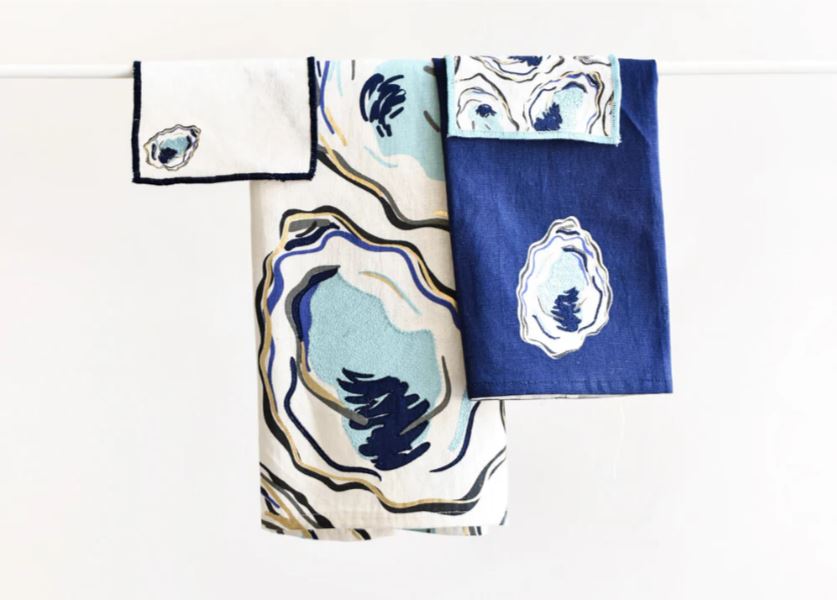 Oyster Cocktail Napkins, Set of 4