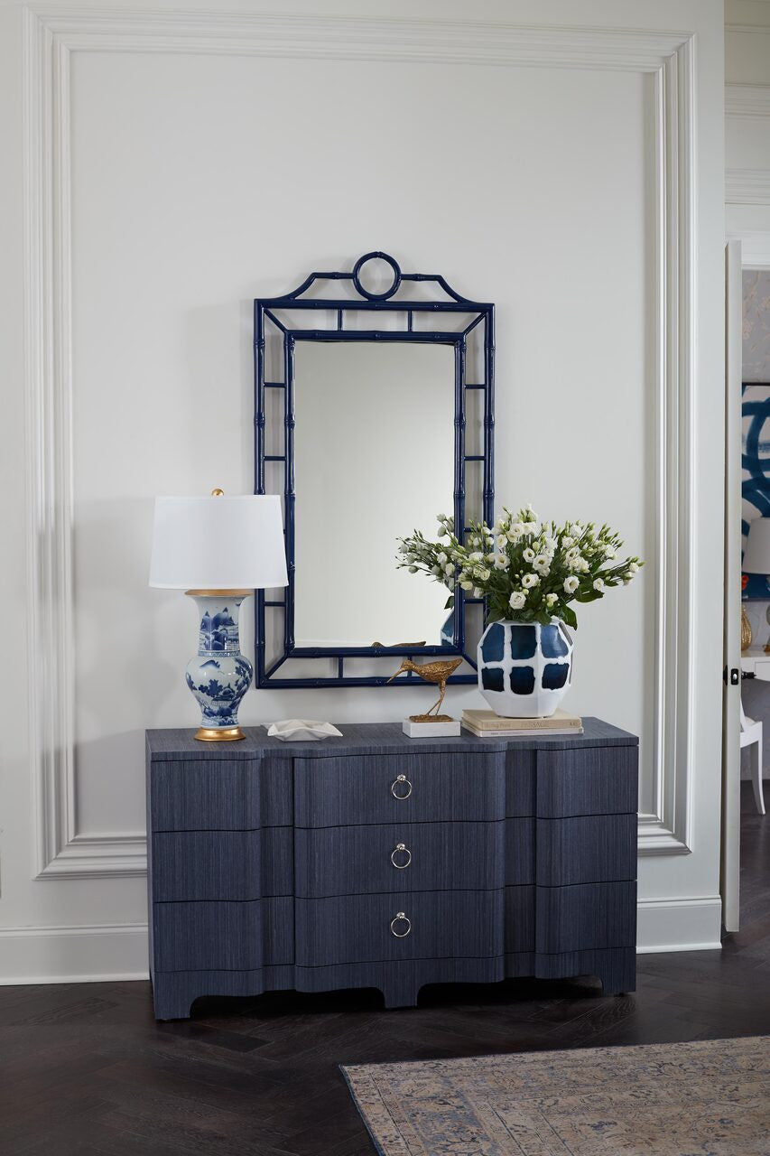 Pavillion Table Lamp, Blue & White