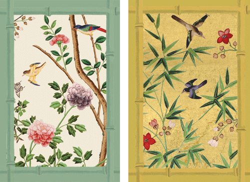 Caspari Playing Cards, Chinese Wallpaper