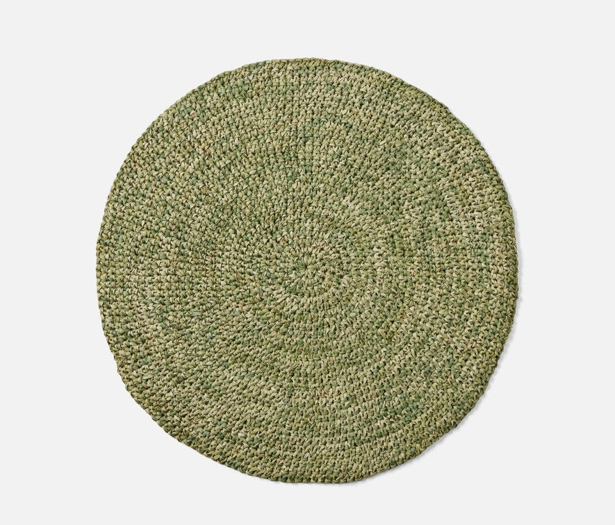 Emmy Green Round Placemat Crochet, Set of 4