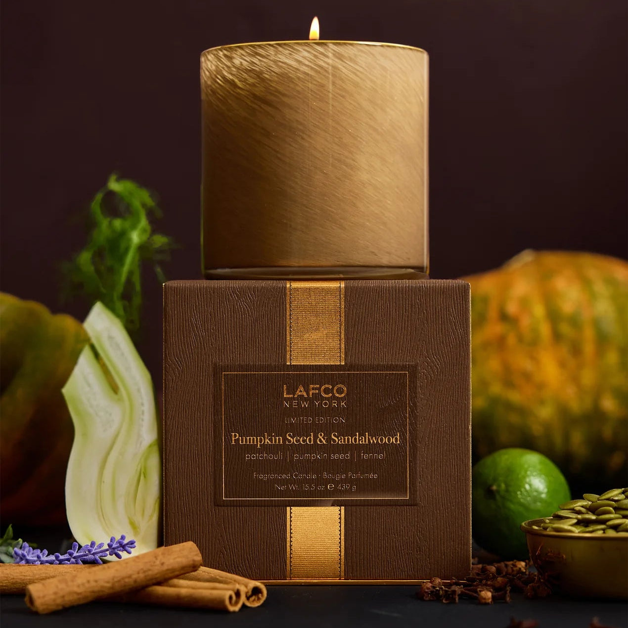 Lafco Pumpkin Seed & Sandalwood Signature Candle