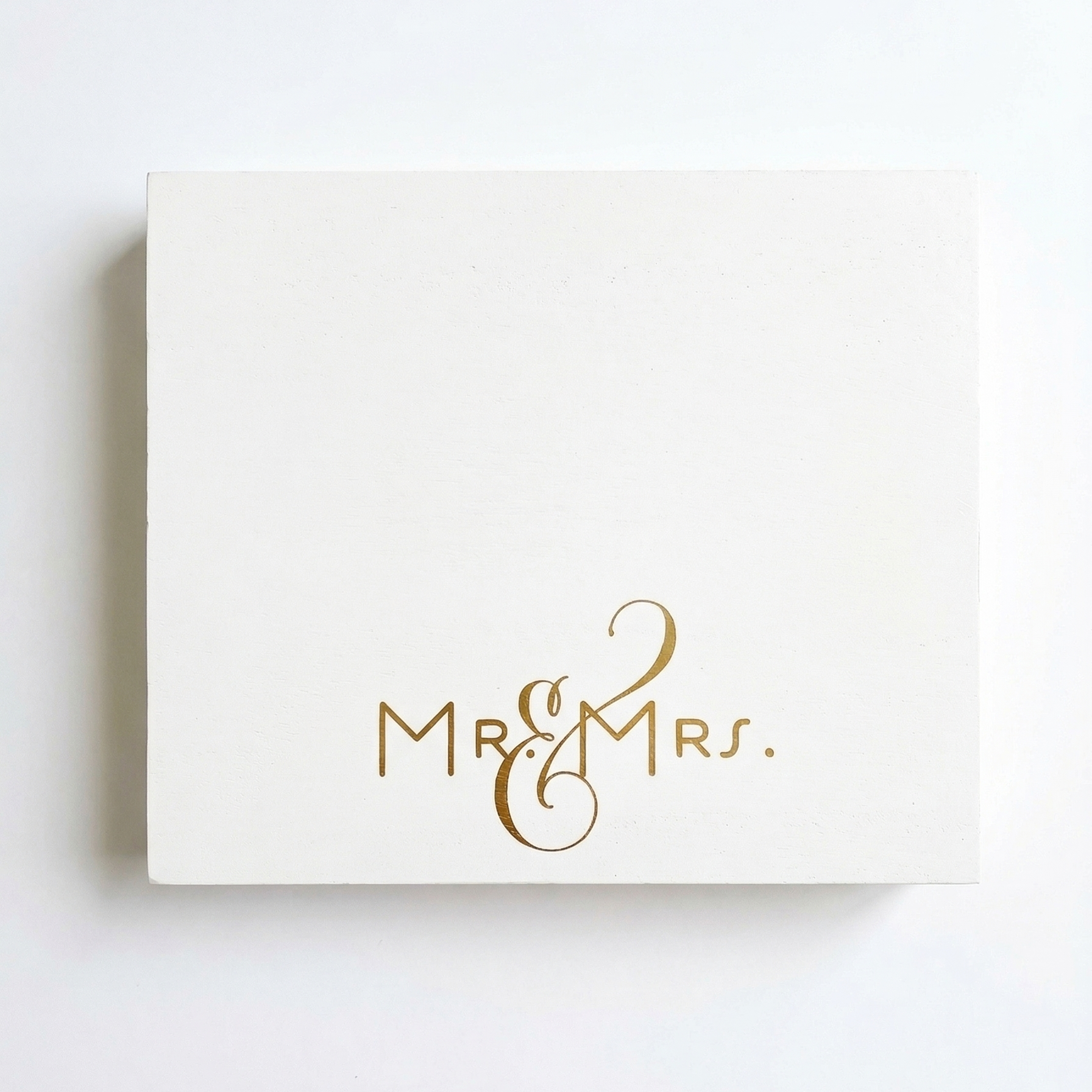 Gold Foil Mr & Mrs Notepad