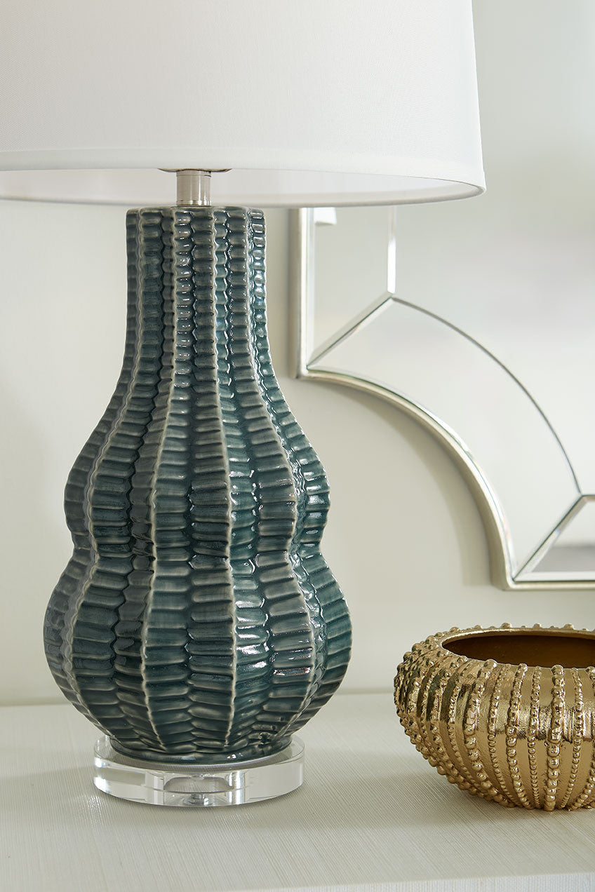 Quinn Table Lamp, Veridian Green