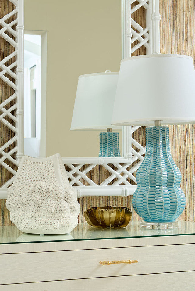 Quinn Table Lamp, Waterfall Blue