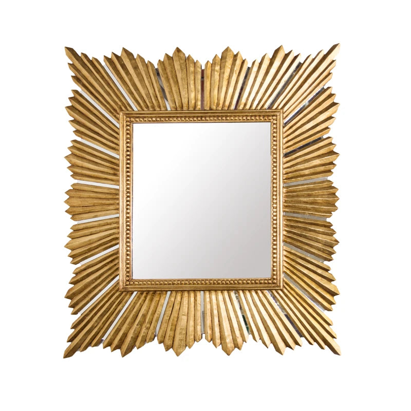 Worlds Away Raymond Mirror, Gold Leaf