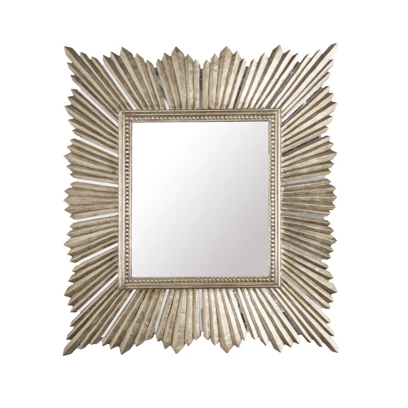 Worlds Away Raymond Mirror, Silver Leaf