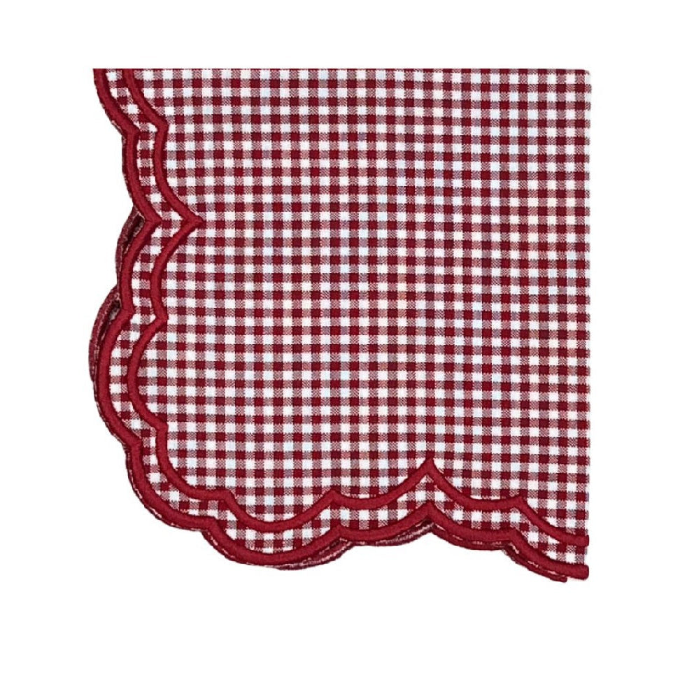 Bettina Napkins, Red Gingham, Set of 4