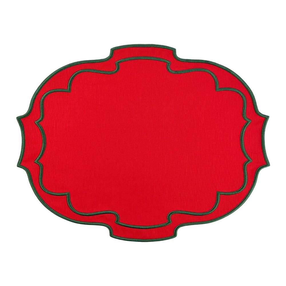 Christmas Belle Placemats, Red, Set of 4