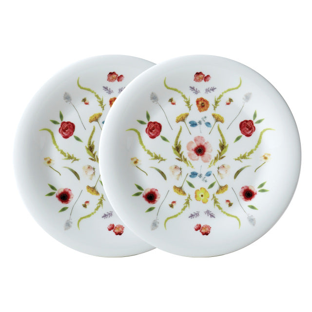 Scandinavian Floral Set of 2 Salad Plate, 8"