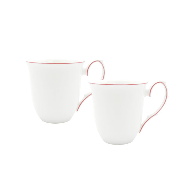 Amelie Royal Roesate Rim Mugs, Set of 2