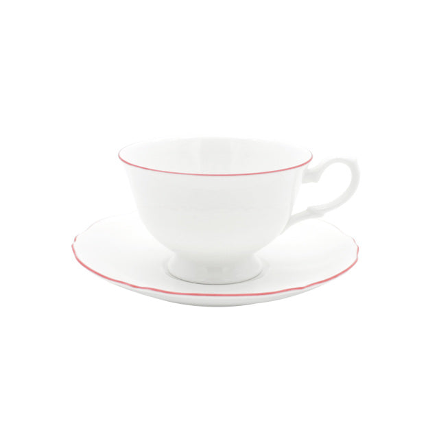 Amelie Royal Roseate Rim Tea Cup & Saucer