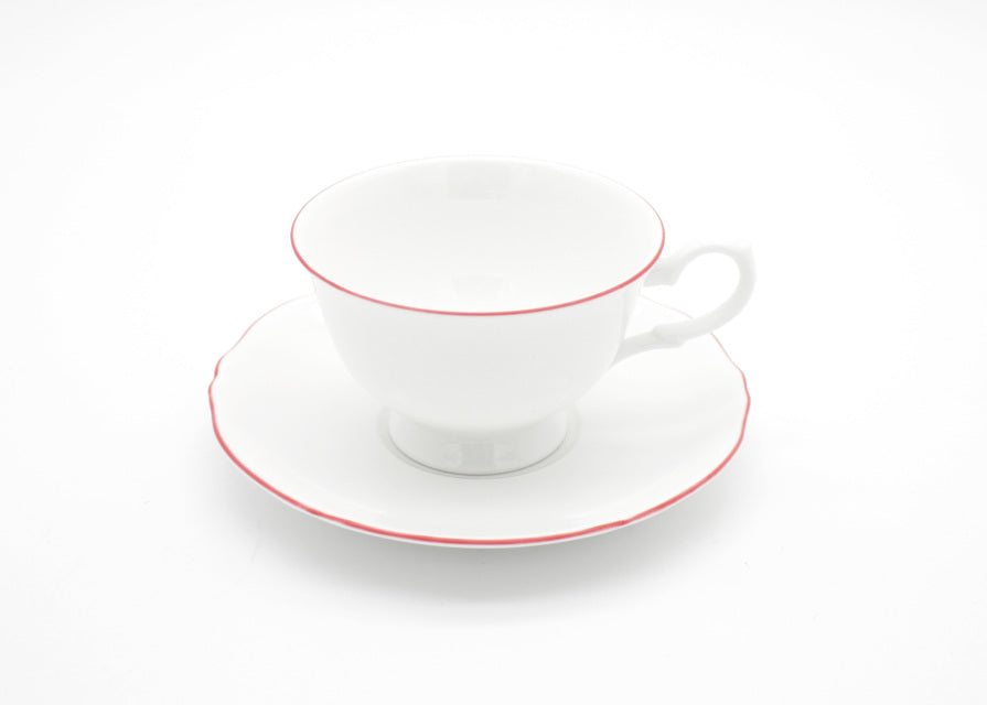 Amelie Royal Roseate Rim Tea Cup & Saucer