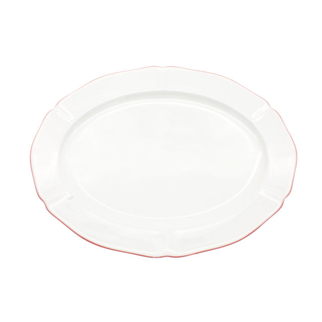 Amelie Royal Roseate Rim Oval Platter, 14"