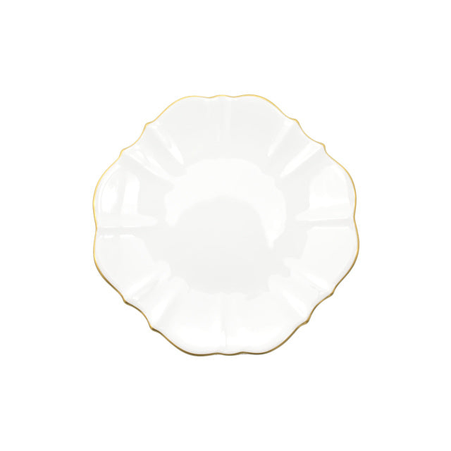 Amelie Royal Brushed Gold Rim Salad Plate, 8.5"
