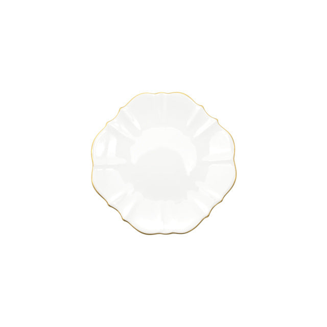 Amelie Royal Brushed Gold Rim Bread Plate, 6.5"