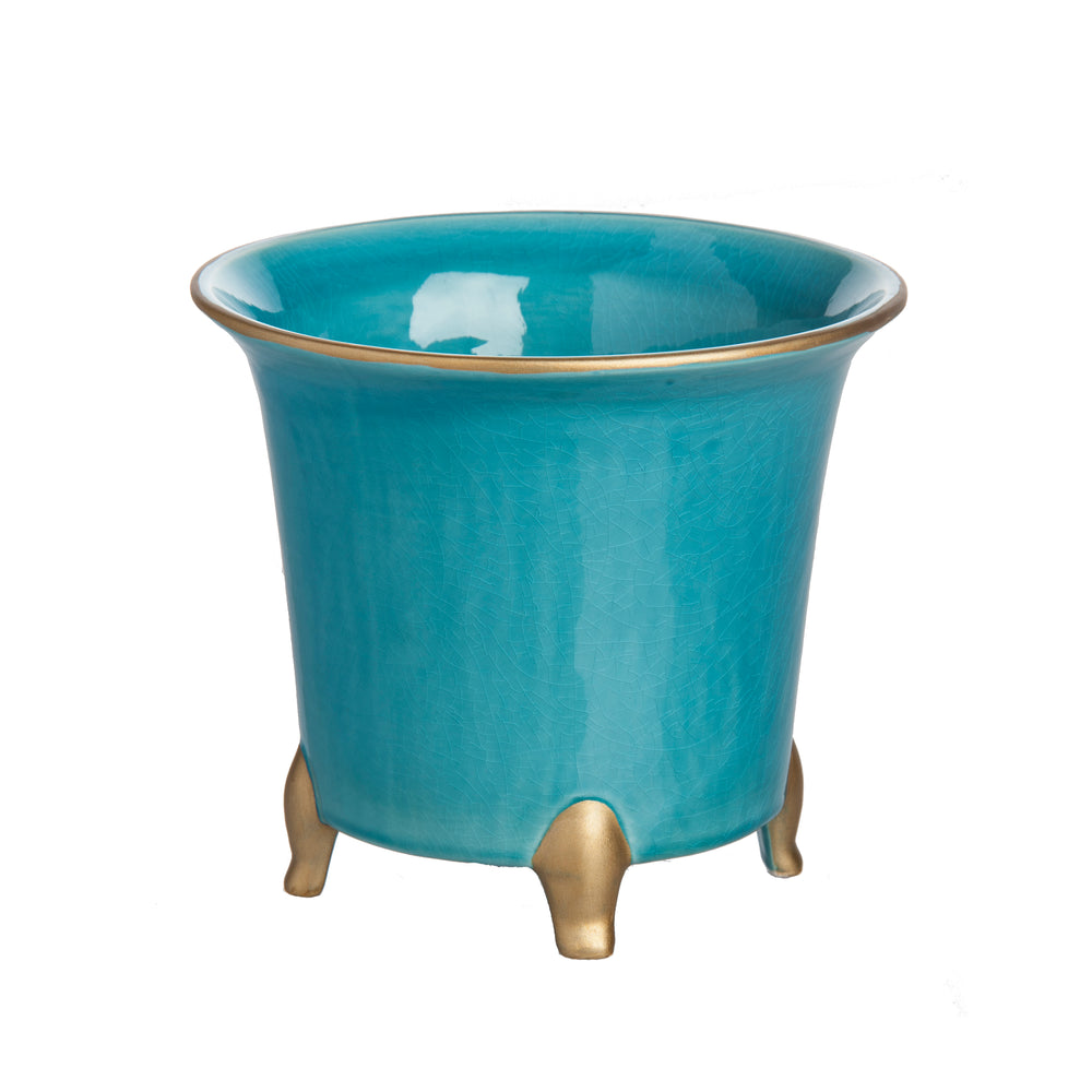 Cathy Turquoise Cachepot, Small