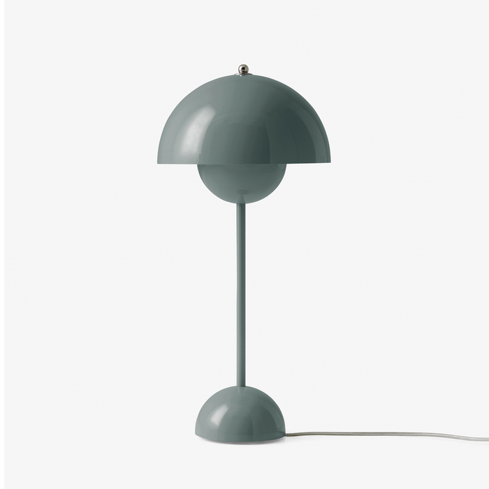 Verner Panton Flower Pot Table Lamp, Stone Blue