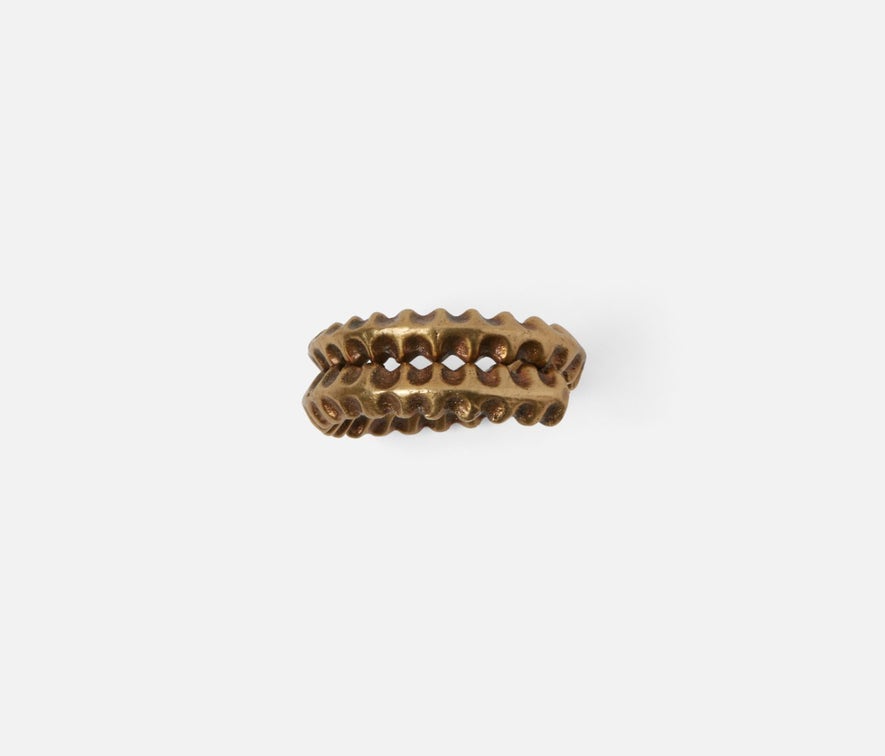 Titan Antique Brass Napkin Ring, Set of 4