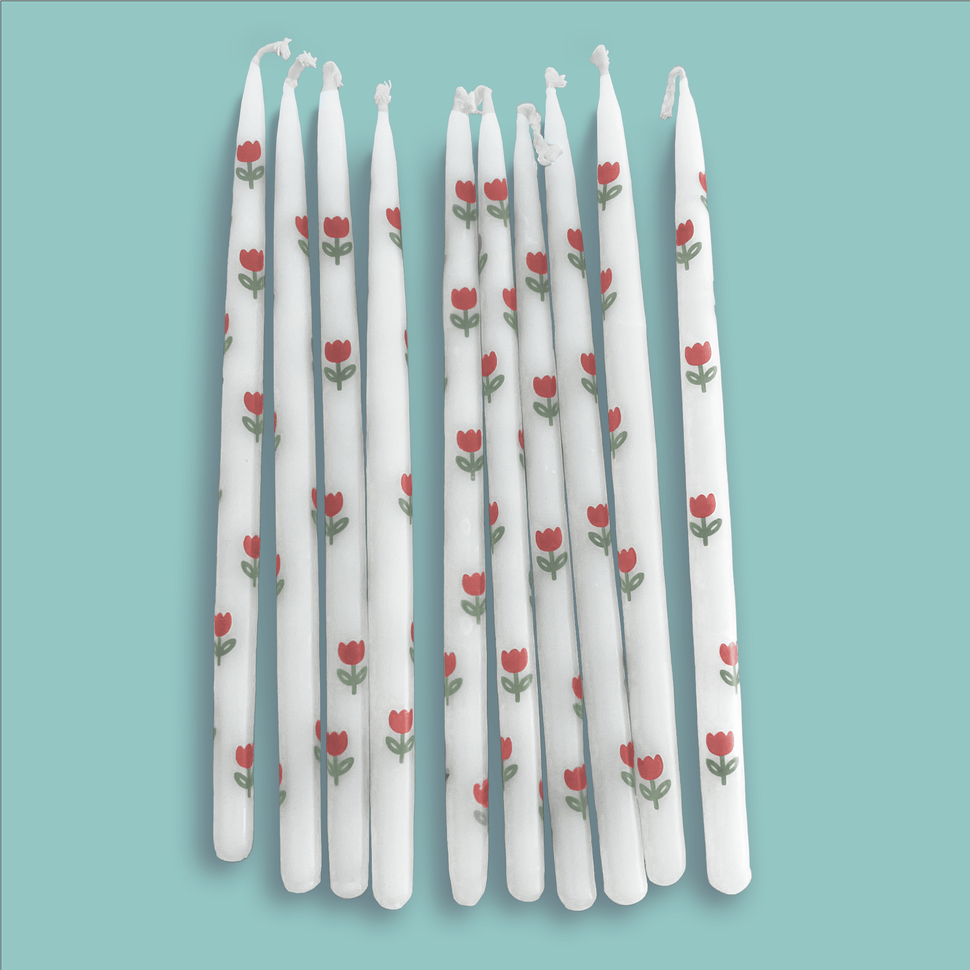 Tulip Tapered Cake Candles, Set of 10