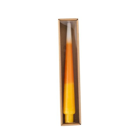 Candy Corn Halloween Taper Candle