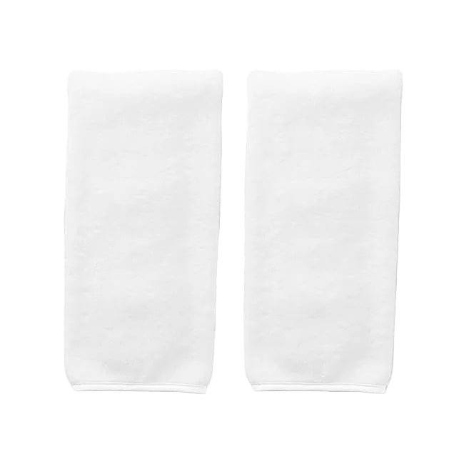 Weezie Signature Hand Towels Pair, White on White