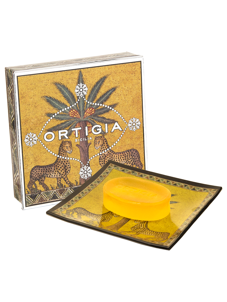 Ortigia Zagara Glass Plate & Soap Gift Set