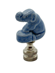 Blue Vintage Ceramic Circus Elephant Finial 