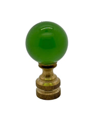Green Glass Sphere Finial