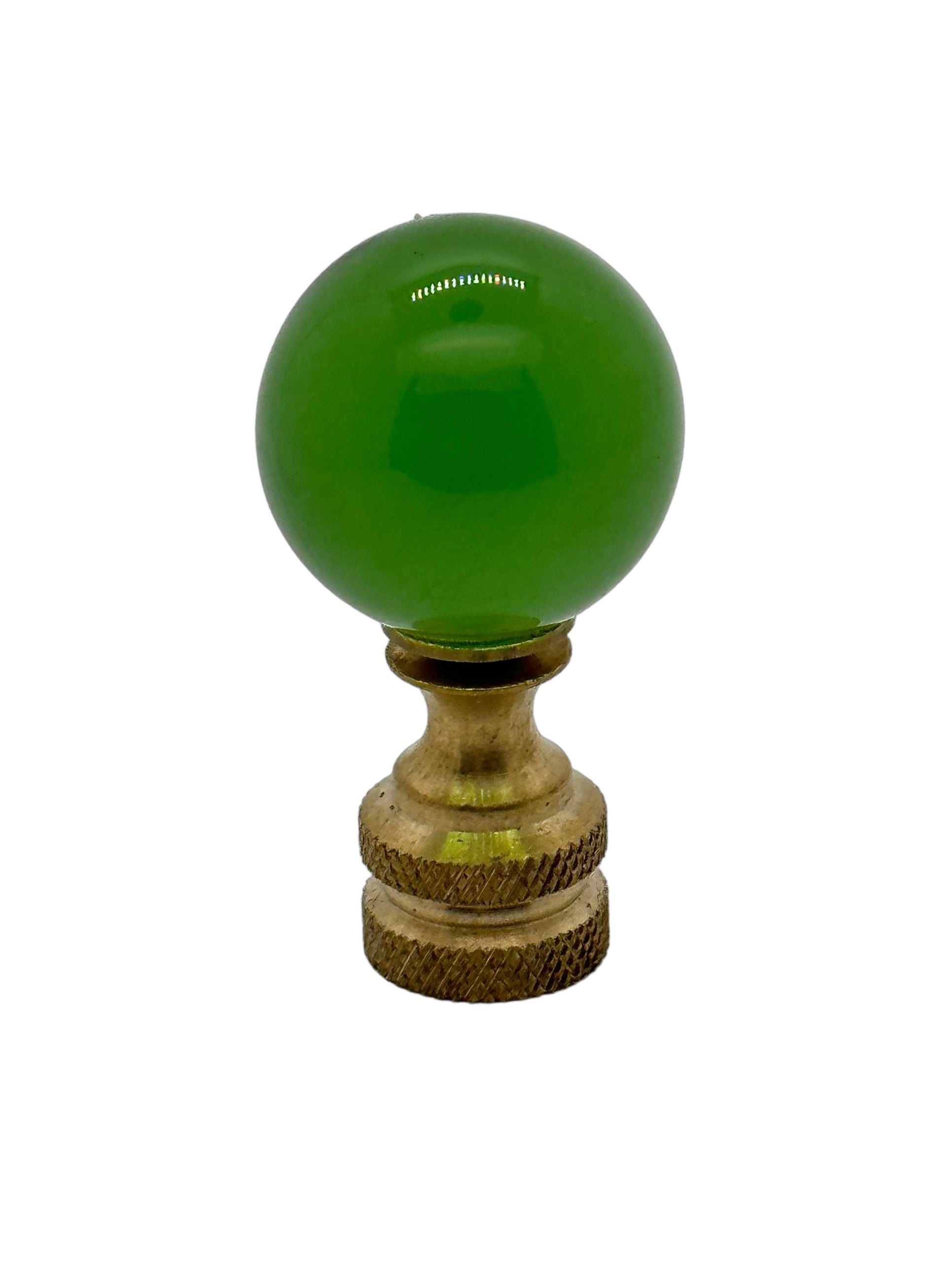 Green Glass Sphere Finial