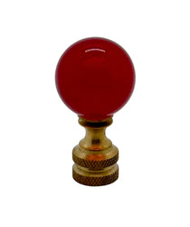 Red Glass Sphere Finial