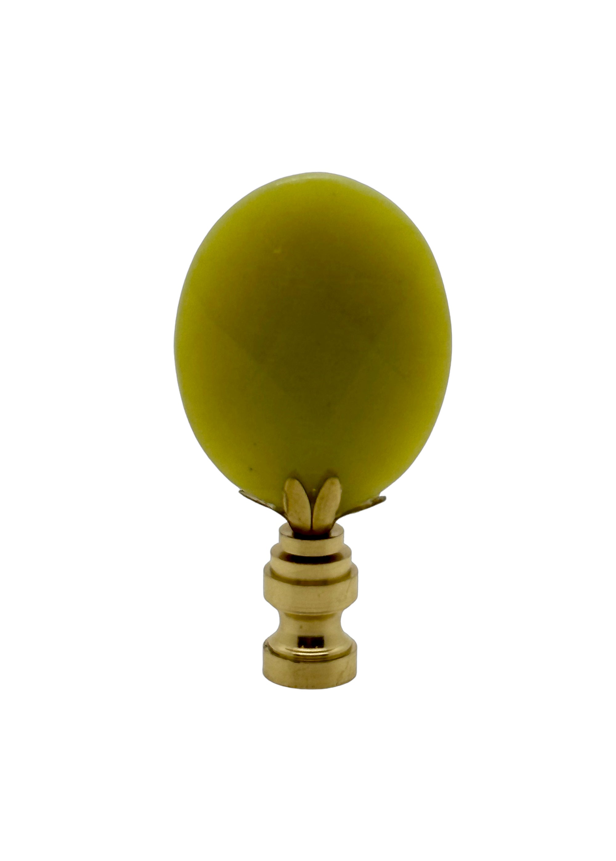 Faceted Green Jade Finial 