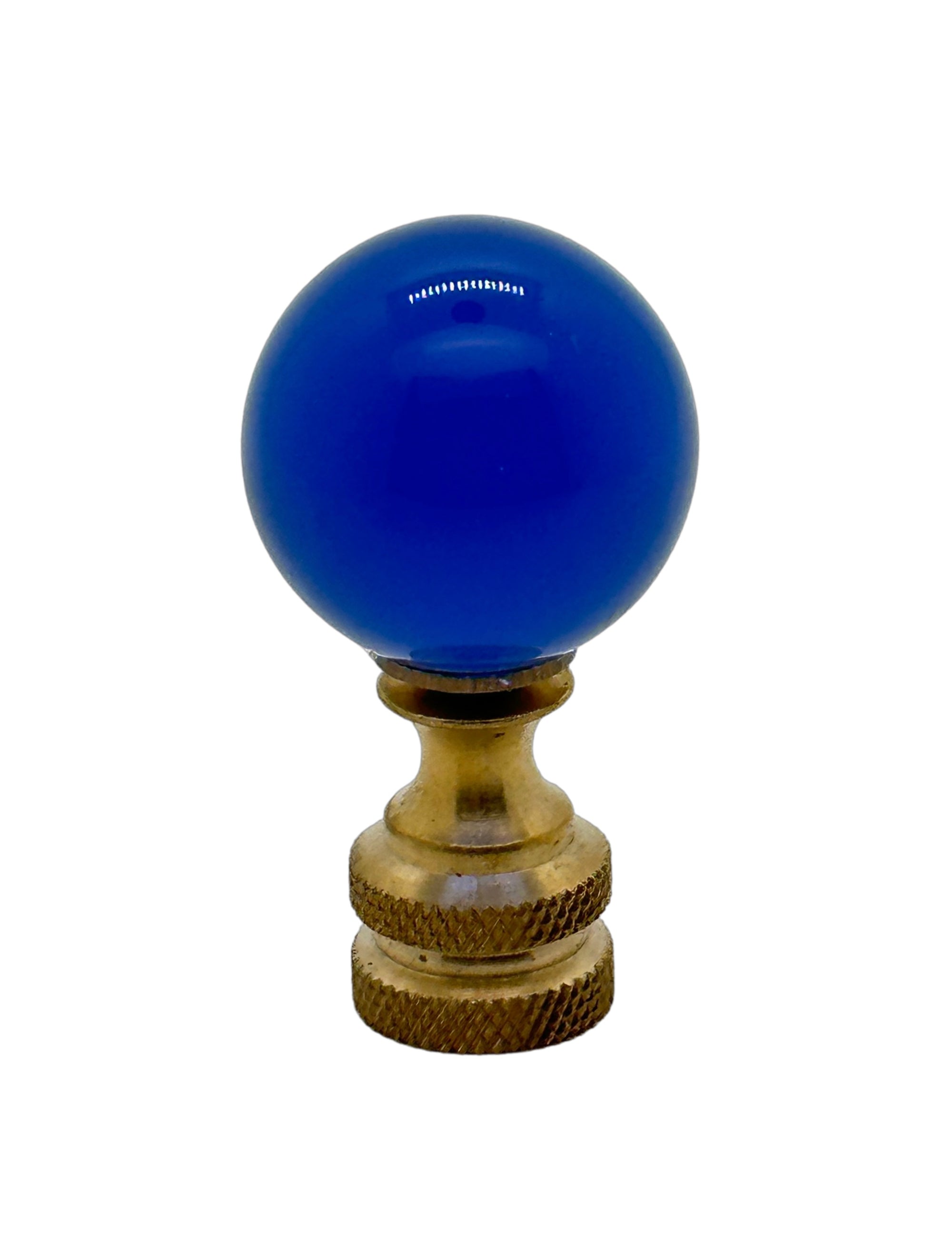 Royal Blue Glass Sphere Finial 