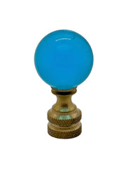 Sky Blue Glass Sphere Finial 