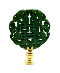 Hand Carved Green Jade Finial