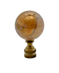 Opalescent Glass Ball Finial, Coral - Hunt and Bloom