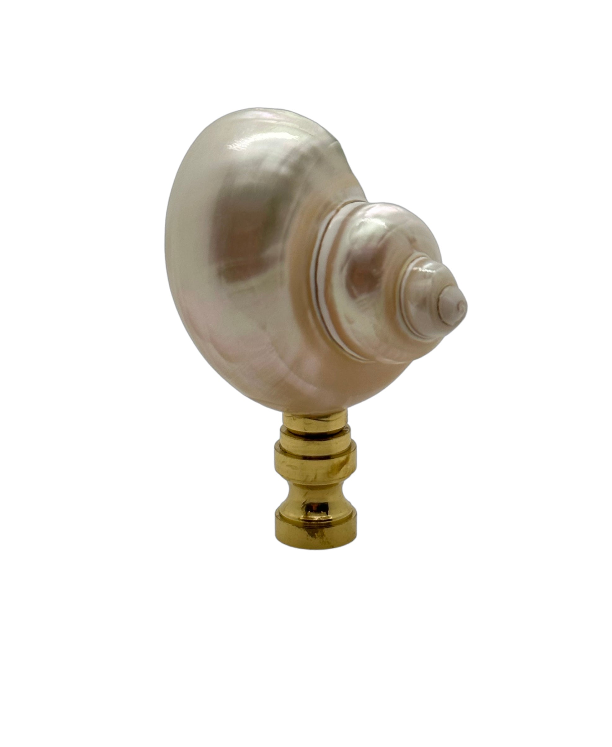 Pearlized Turbo Shell Finial 