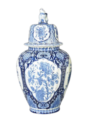 Vintage Blue and White Delft Urn, Large - Hunt and Bloom